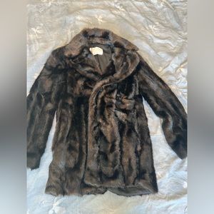 Zara faux fur brown/black coat